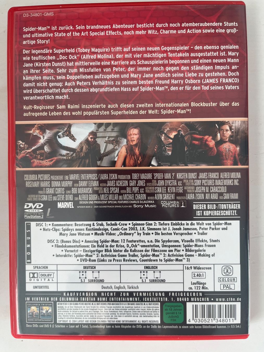 Tutti i DVDs: Spider-Man 2 DVD 📀 – Nuovo (secondo la descrizione) da Sierre venduto da black.box 1