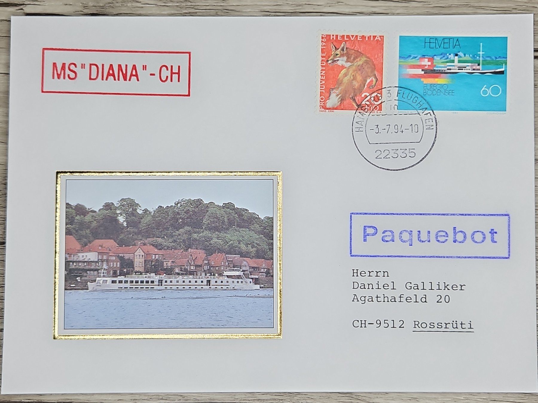 Tutti i francobolli: CL03 Enveloppe + Timbre Suisse 1994 – Usato da Cousset venduto da Patrick_Collections