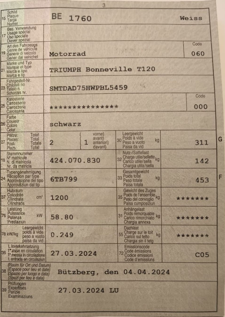 Triumph Strada: Triumph Bonneville T120 – Nuovo (secondo la descrizione) da Bützberg venduto da Isabelle42 6