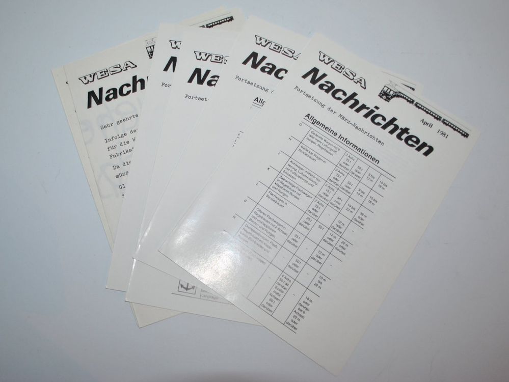 WESA Nachrichten 1981 (HHM247) | Kaufen auf Ricardo