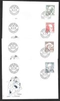 4 FDC 626 - 629 Serie Einzelmarken ET 21.2.1979 Hans Erni