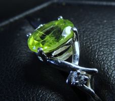 Peridot Silber 925 Fingerring Gr. 57