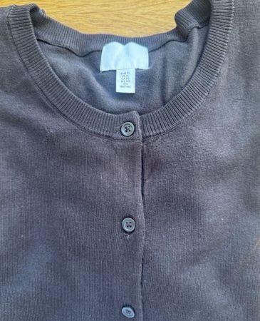 Feinstrick-cardigan, Dunkelbraun, Neu.