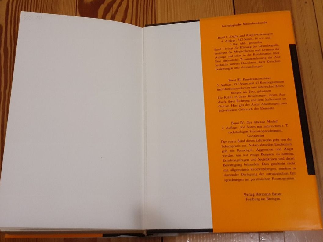 Libri: Astrologische Menschenkunde, Bd.2  ...Kräfte  v. Thomas Ring – Usato da Basel venduto da Luge 4