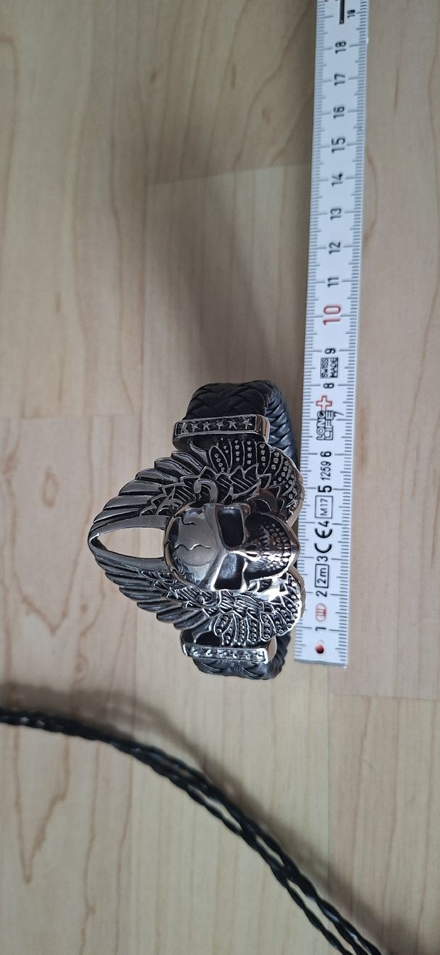Altri gioielli: Herren Schmuck Edelstahl Leder Skull – Usato da Bern venduto da Stalino 3