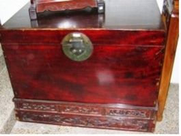 Big Chest / Mongolia / Pine wood, 19th cent - Asiatika Truhe