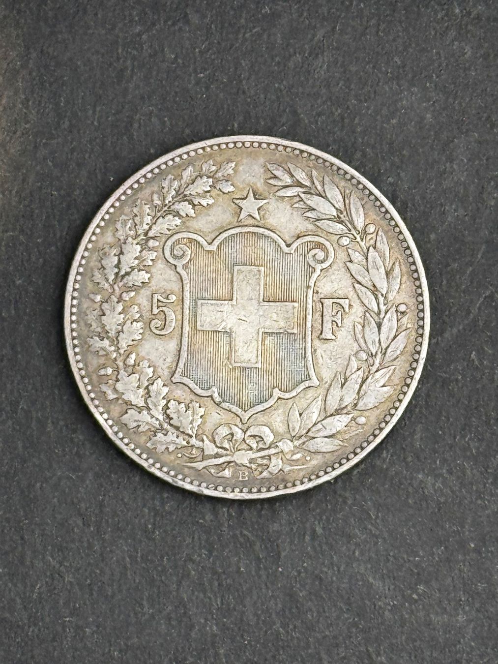 Tutti le monete: 5 Franken 1895 B silber – Usato da Oberwil (Dägerlen) venduto da Kurkuma 1