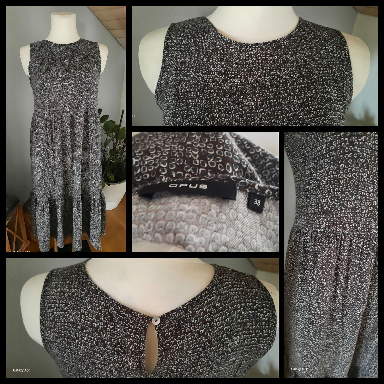 Opus Kleider: ***OPUS*** Kleid braun-gemustert Gr 38 – Gebraucht aus Wädenswil von H2H_Secondhandshop