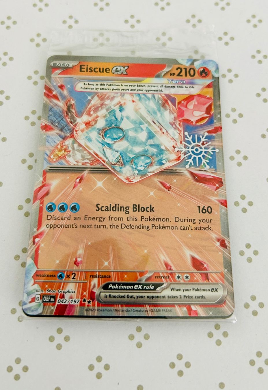 Pokémon Cartes à collectionner: Eiscue ex (Kubuin ex) mit Snowflake-/Schneeflocken-Stempel – Neuf (Voir description) à Gelterkinden par pikapikachu