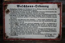 Blechschild "Waschhaus-Ordnung"