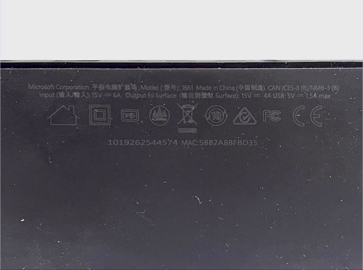 Microsoft Docking station: Microsoft Surface Docking Station, Model 1661, ohne Netzteil – Usato da Luzern venduto da woti-shop 5