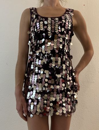 Vestito da sera viola con paillettes scintillanti ✨