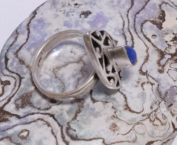 Anelli: Silberring Lapislazuli Vintage – Usato da Zürich venduto da Melody2000 2