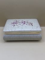 Magnifique Coffret boîte à bijoux vintage décor florale 