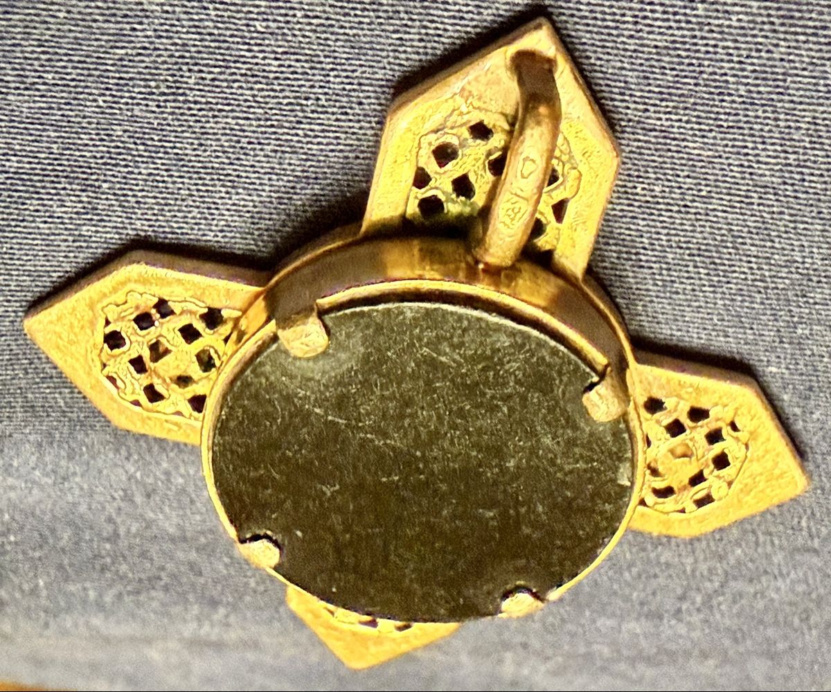 Ciondoli: Alter Anhänger mit schwarzem Stein – Usato da Goldach venduto da Messerguru 4