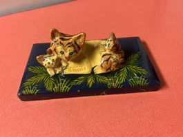  Dose Deckel mit Katzenmotiv, handbemalt,Lackiert.