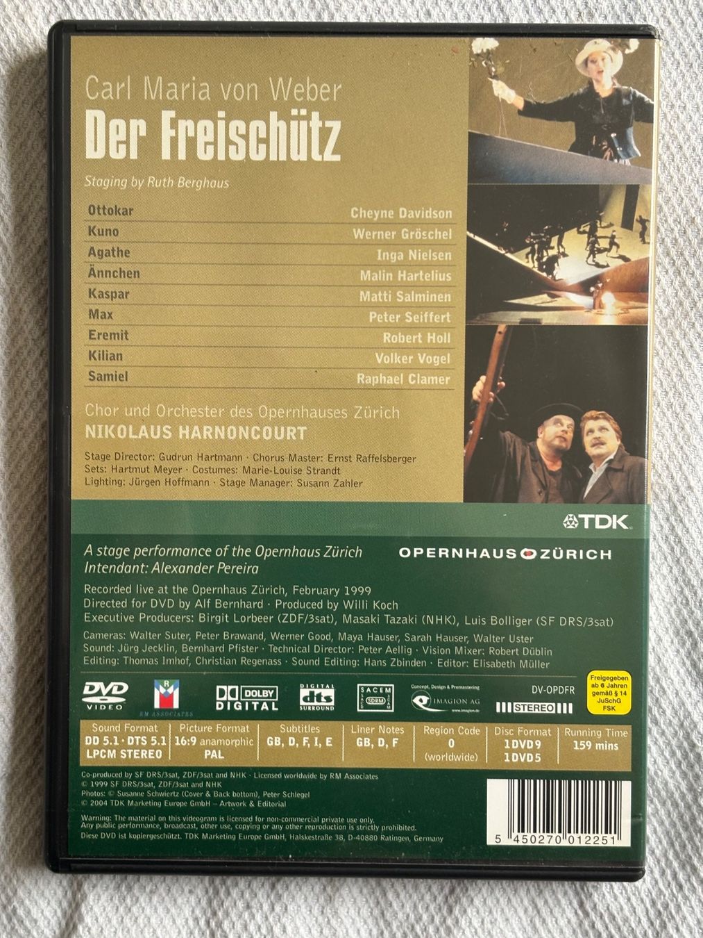 Tutti i DVDs: von Weber: Der Freischütz – Usato da Stans venduto da Abukadnezar 1