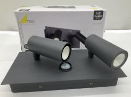 TrioLED-Spot anthrazit 2x3,5W/840lm IP54 mit Bewegungsmelder