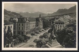 Chur, Fontanadenkmal mit Strassenpartie