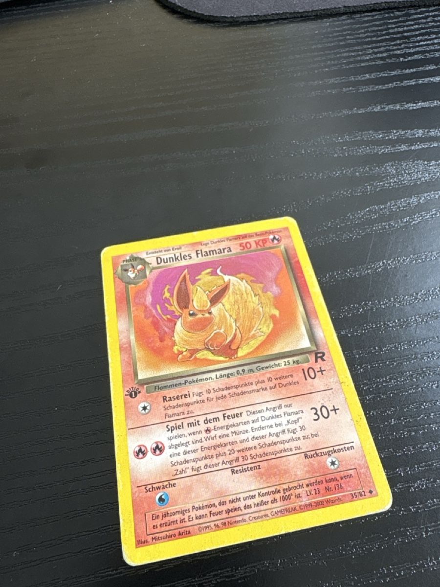 Pokémon Carte collezionabili: Dunkles Flamar 1. Edition Deutsch – Usato da Wettingen venduto da Dario914 1