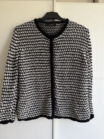 Weekend Max Mara Strickjacke Schwarz-Weiss Gr. L