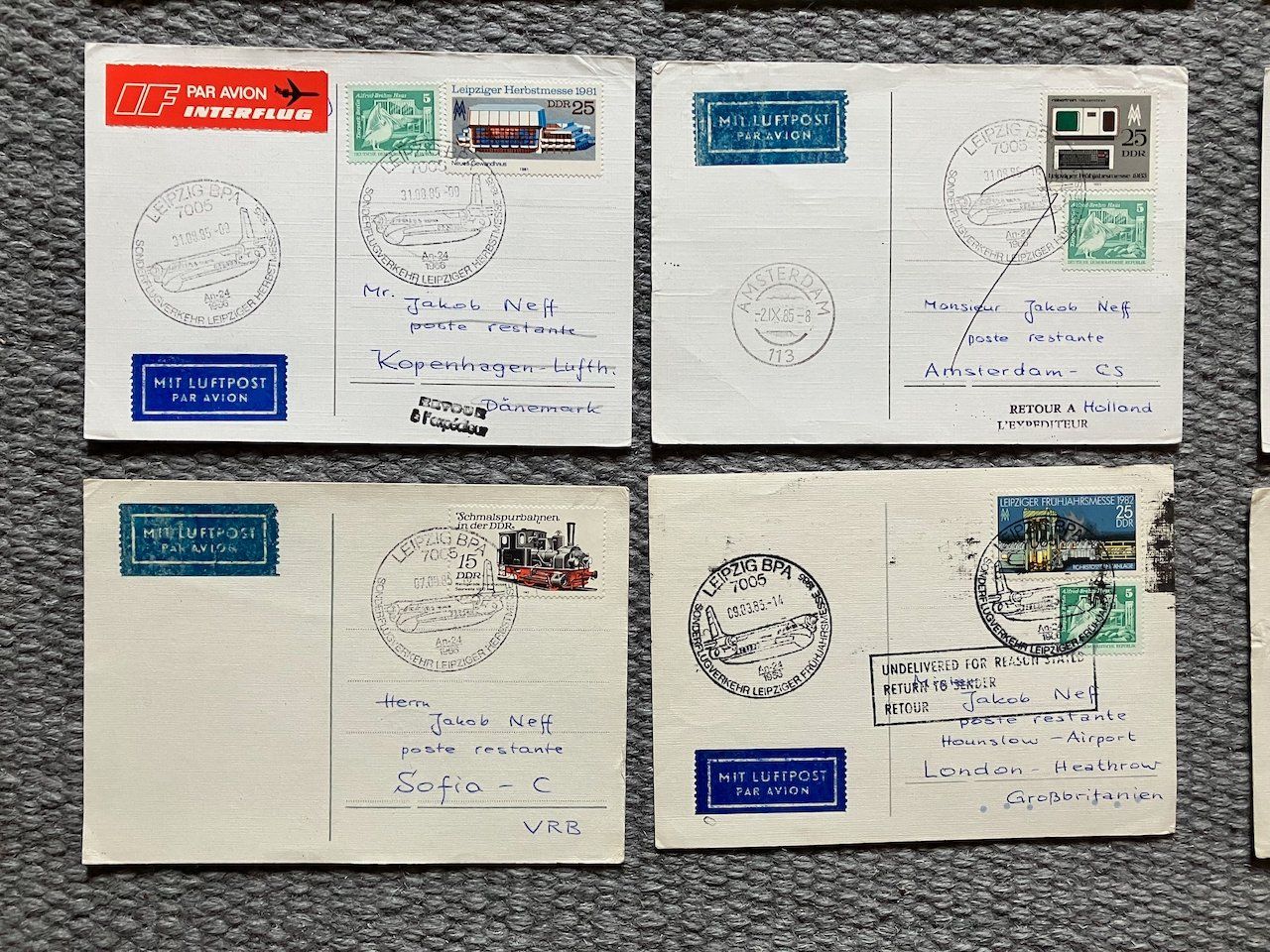 Tutti i francobolli: 23 Flugbelege DDR 1985 – Usato da Nesslau venduto da andi_hon 4