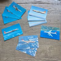 🐸 10 ALTE SWISSAIR ANSICHTSKARTEN CONVAIR DC-8 DC-6b