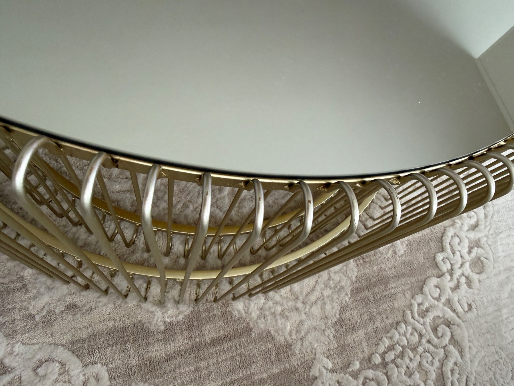 Kare Tavoli: KARE 2er Set Couchtische Gold mit Glasplatte – Usato da Stäfa venduto da ble_2csr 4
