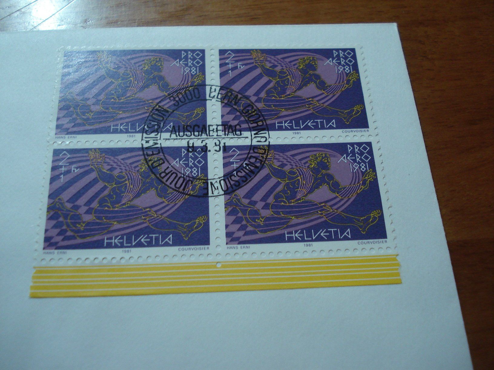 Tous les timbres: FDC Pro Aero 1981, 4erblock – D'occasion à Niederwil AG par morostahu 1
