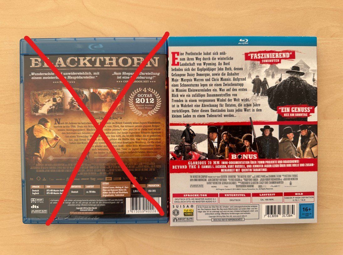 Tous les DVDs: Blu-Ray WESTERN Hateful 8 – D'occasion à Männedorf par LTMCS 1
