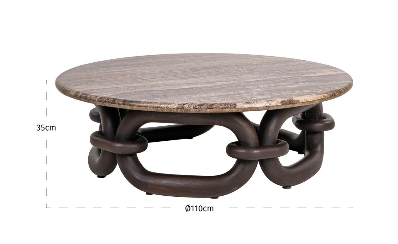 Tavoli: RICHMOND INTERIORS** Coffee table Chainey ash brown – Nuovo e nell'imballaggio originale da Ruswil venduto da Miami-2026 4