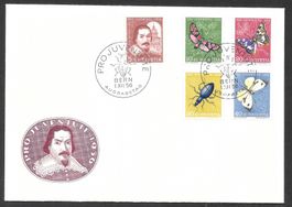 FDC Pro Juventute Serie 1956 J163 - J167 ET Bern 1.12.1956