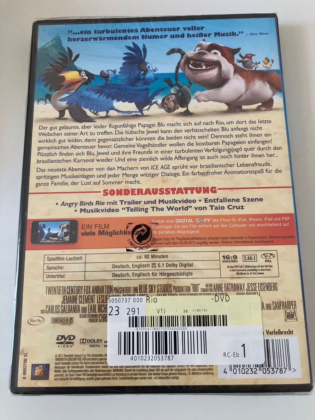 Tutti i DVDs: RIO (DVD) Neuware – Usato da Arbon venduto da JoJoAs 1
