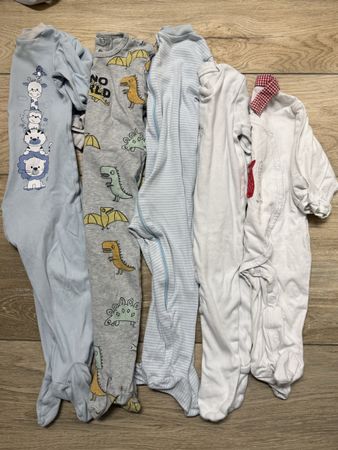 5er-Set Baby-Pyjamas für Jungen in den Größen 68, 74, 86, 92