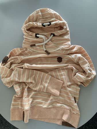 Naketano Kapuzenpullover gestreift apricot guter Zustand