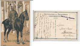 Armée Suisse aux Frontières le Cavalier Litho (Obl. Mil.)