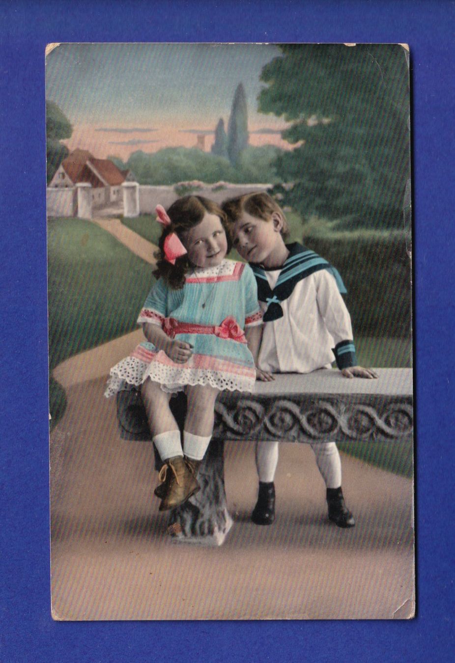 Cartoline postali: ENFANT - Joli petit couple – Usato da Pully venduto da nicecards-shop