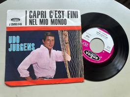UDO JÜRGENS rare Single Capri c'est fini Kult Top Italy 60's