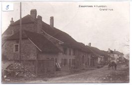 ESSERTINES - sur - YVERDON, carte photo de la grand rue