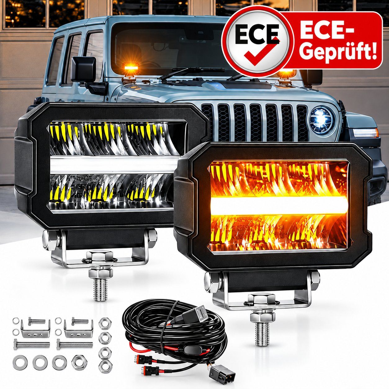 Phares: 2x LED Zusatzscheinwerfer 46W E-geprüft ECE NEU!!! – Neuf avec emballage d'origine à Untersiggenthal par customs