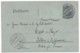 deutsches Reich Postkarte 1902 HALLE/SAALE - KELBRA (I