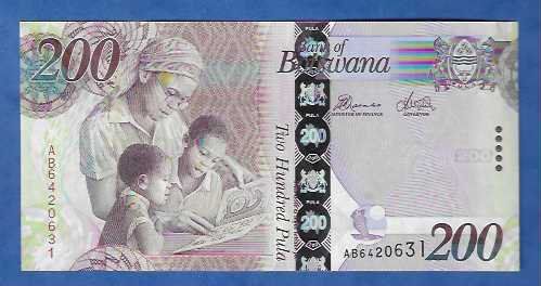 Botswana 200 Pula Bankfrisch (Neu (gemäss Beschreibung)) in Gordola für ...