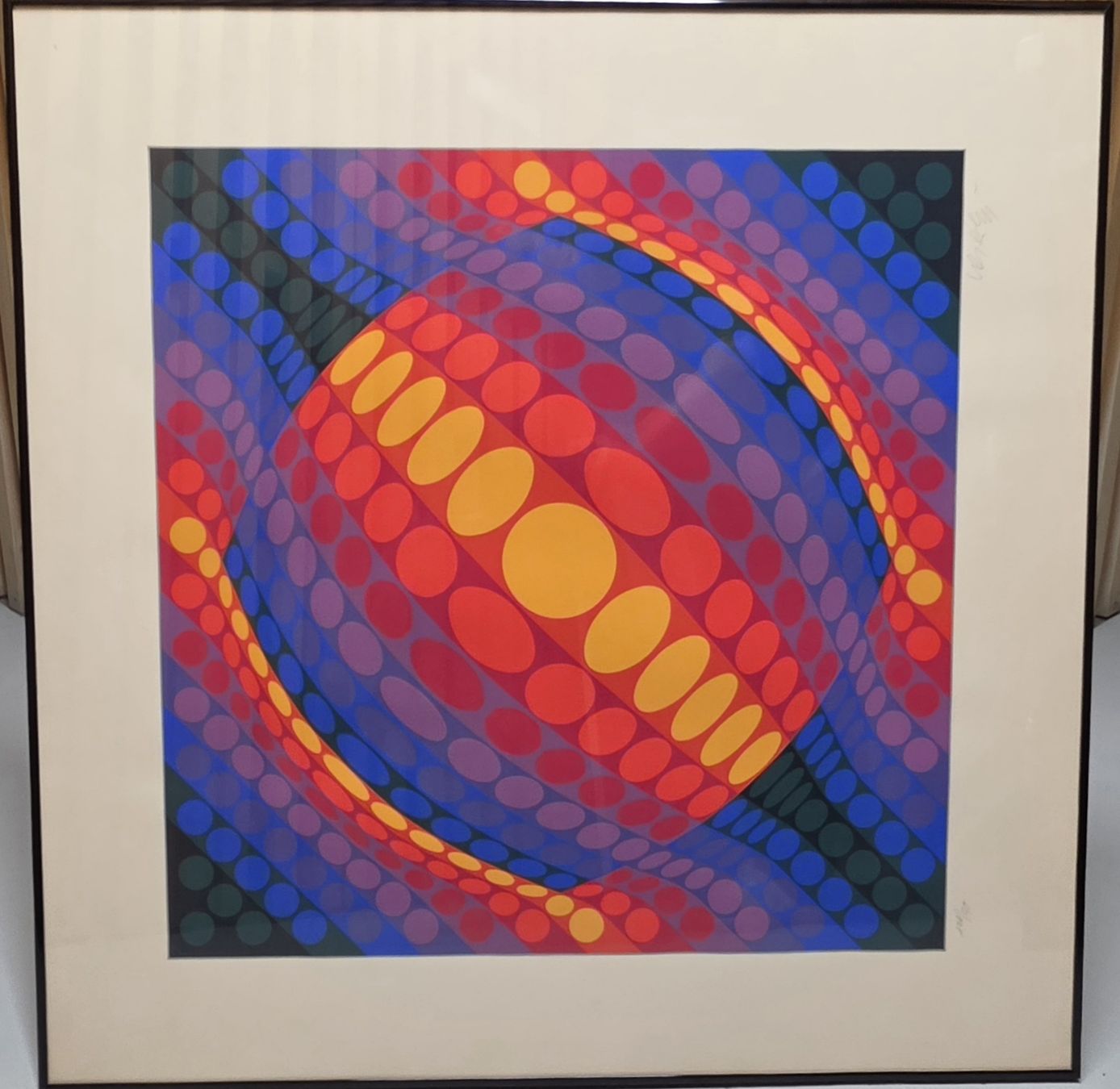 Grafica & Litografie: Vasarely Victor Serigraph " Planeta" sign. num. 80x80cm – Usato da Emmenbrücke venduto da Kunstankaufverkauf 1