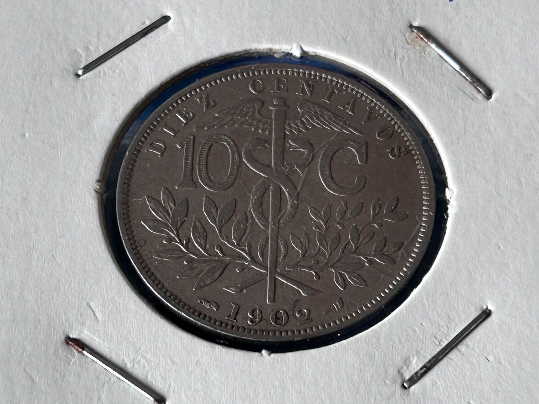 Tutti le monete: Bolivia - 10 Centavos 1902 – Usato da Corcelles NE venduto da AJKader 4