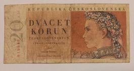 20 Korun Cecoslovacchia 1949