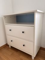 Kommode weiss mit zwei Schubladen
