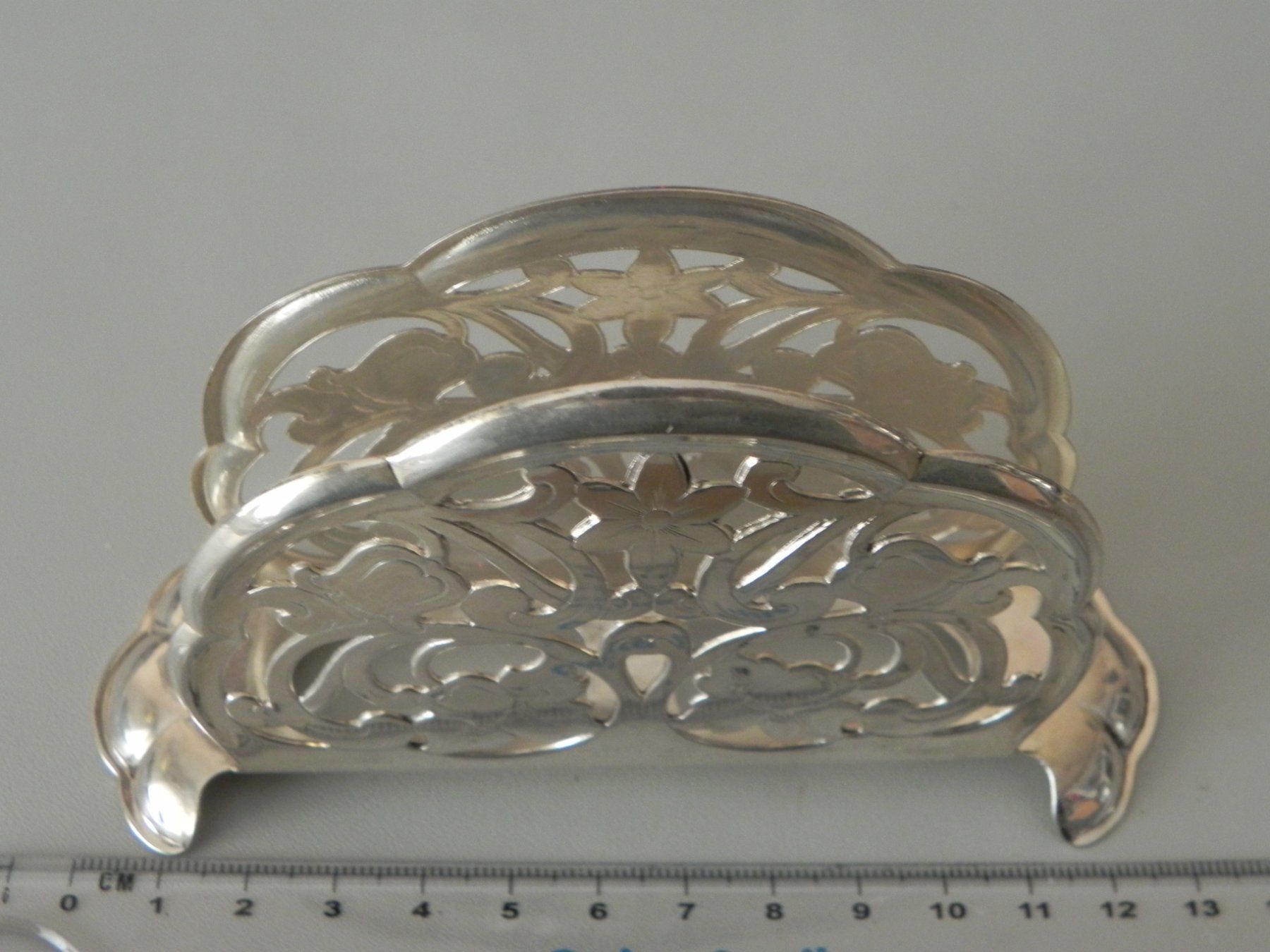 Sonstiges Geschirr & Gläser: Vintage Serviettenhalter Florale 835S Silber – Gebraucht aus Minusio von Lory64 8