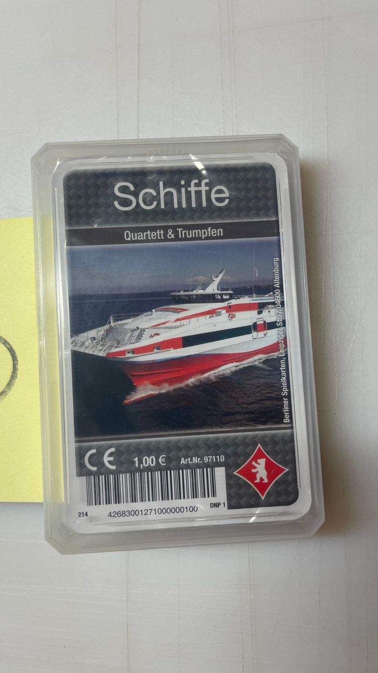 Giochi: 2 Stk. Quartett Spielkarten Jets und Schiffe – Nuovo e nell'imballaggio originale da Glattfelden venduto da cybermaxx 1