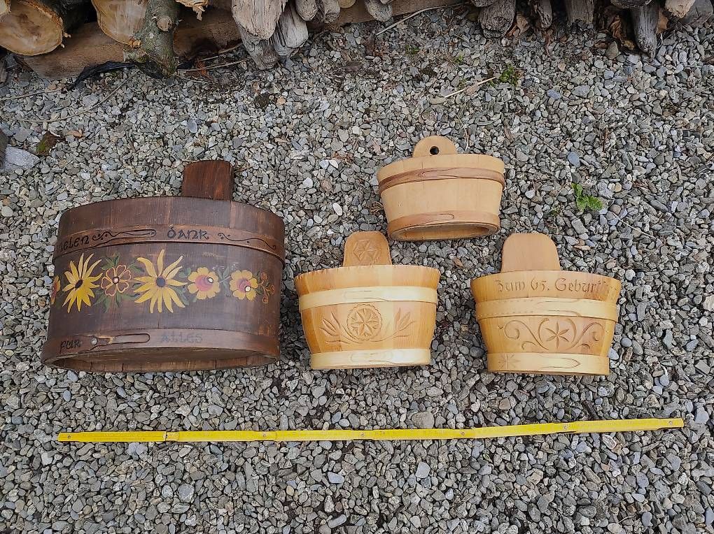 Articoli in legno: Rahmkübel Holzbränten Holzgefässe – Usato da Flüelen venduto da Siro3