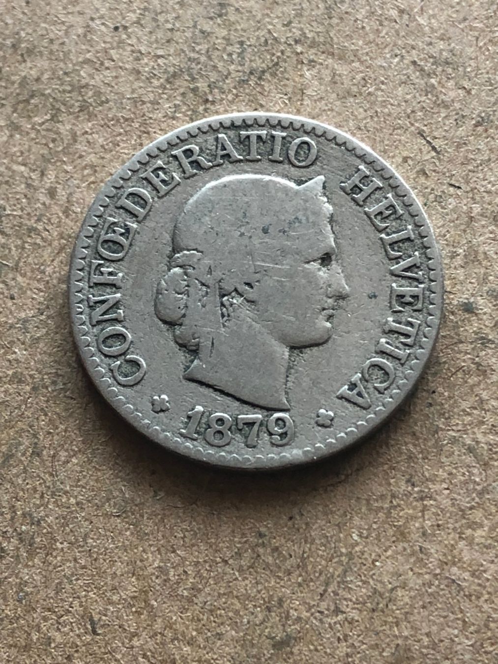 Toutes les monnaies: 10 Rp. 1879 – D'occasion à Schötz par Odpa